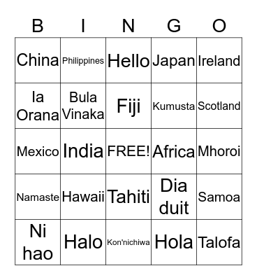 Jesus loves us! Bingo Card