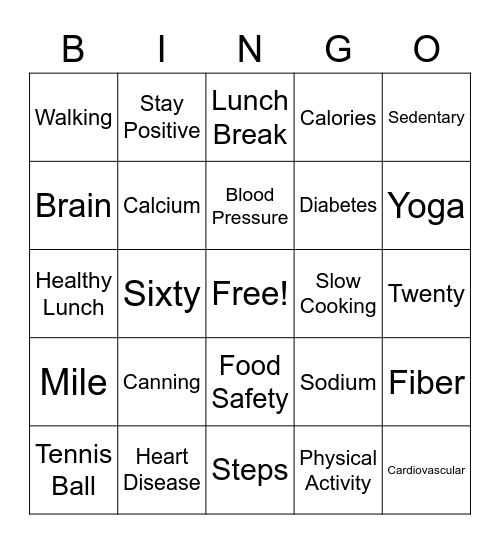 Spring Into Action Bingo Card