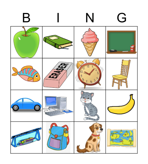 Things Bingo Card