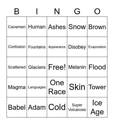 Ice Age/Babel/One Race Bingo Card