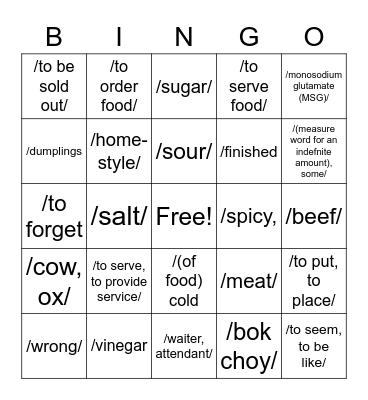 IC level1 part2 Lesson12 en Bingo Card