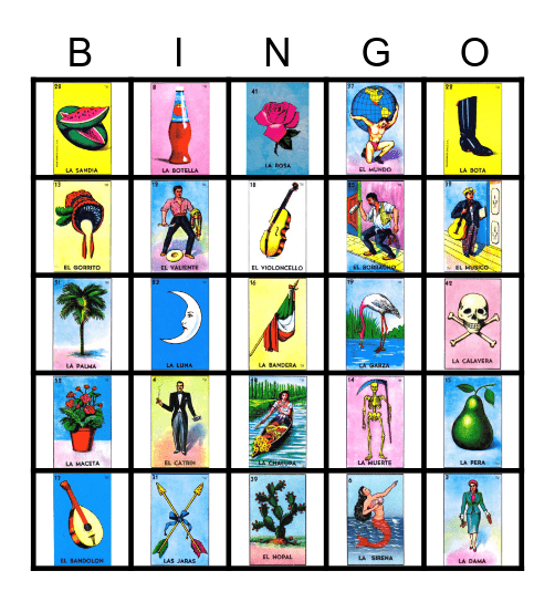 Loteria Bingo Card