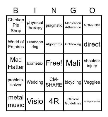 Farewell Madina Bingo Card