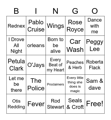 april 22 GM 10 music no free Bingo Card