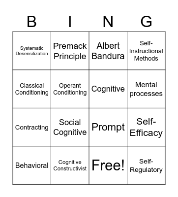 Chapter 7 Bingo Card