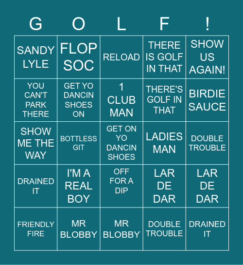 Claissey's Stag Bingo Card