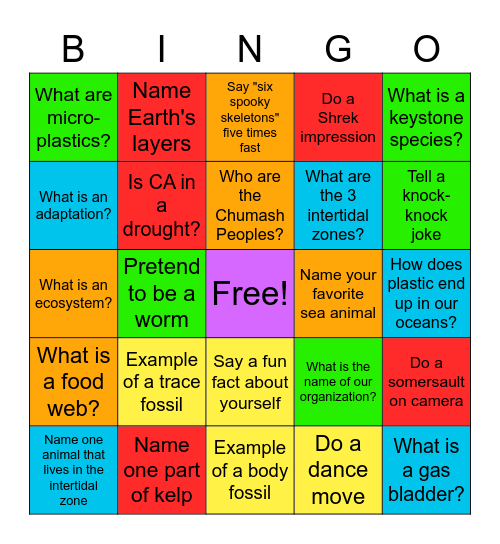 RCD Bingo! Bingo Card