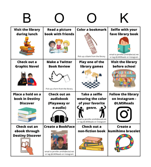 Library Month Bingo Card