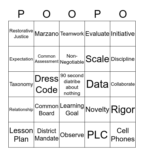 Bullshit Bingo Card