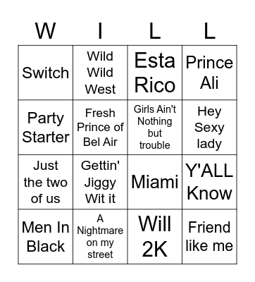 SMITH Bingo Card