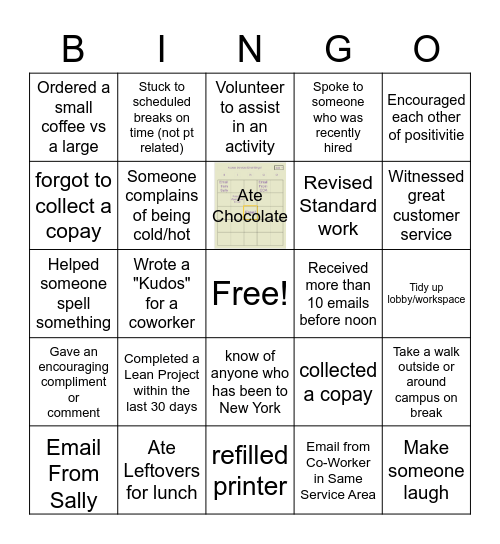 Access Services E-bingo! Bingo Card