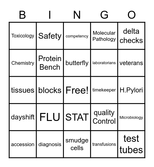 HINES LABORATORY WEEK Bingo Card