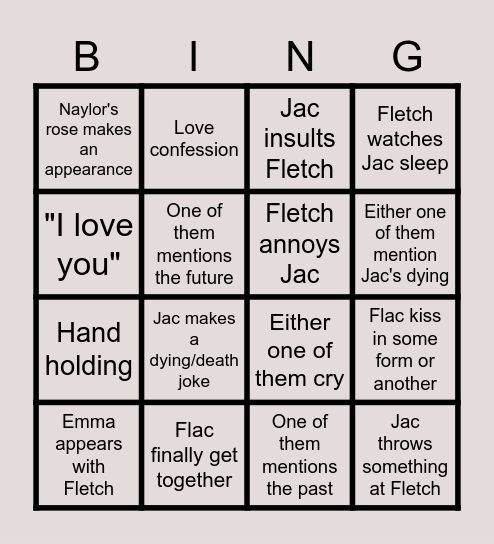 Flac bingo card Bingo Card