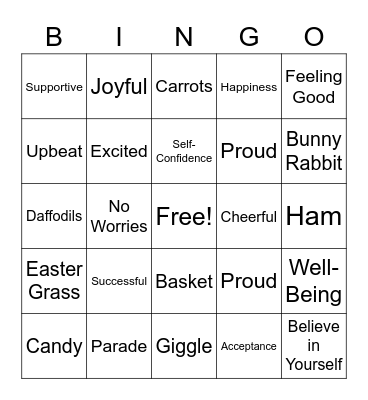EASTER BINGO Card