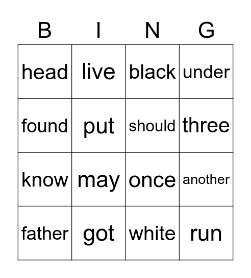 lime Bingo Card