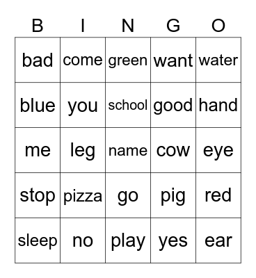 Bingo 2 Bingo Card