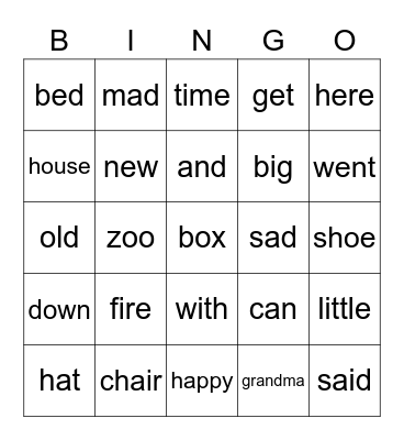 Bingo 5 Bingo Card