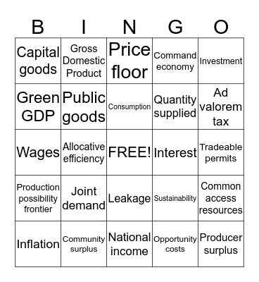 Welcome back Bingo Card