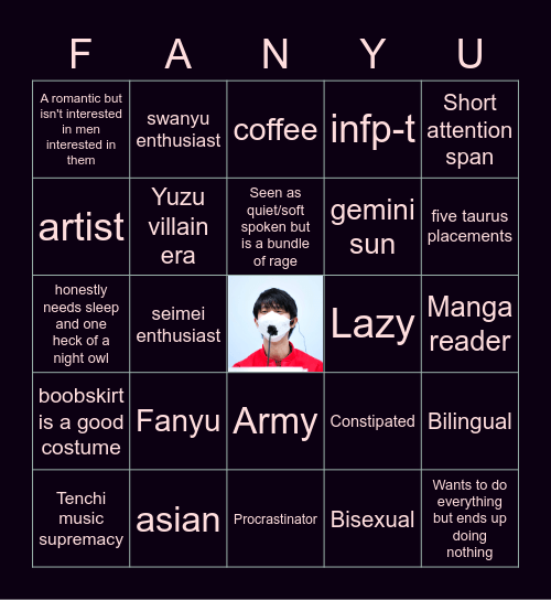 M A N O N   B I N G O ~ Bingo Card