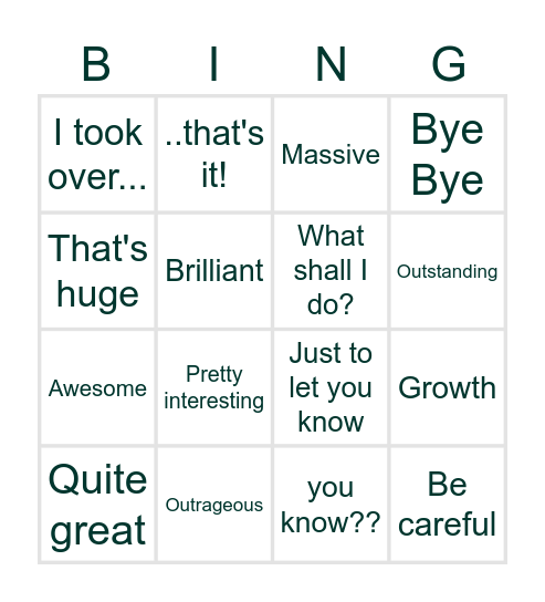 Karim Bingo Card