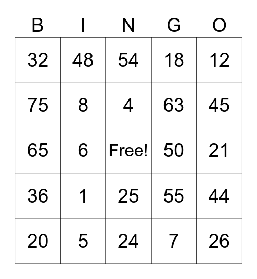 Watanebae Bingo Card