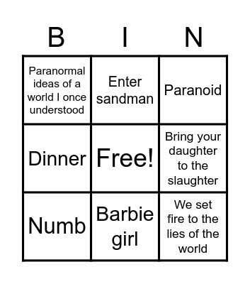 Jones holiday Bingo Card