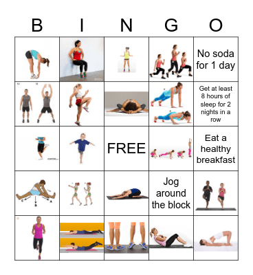 Exercise BINGO Card