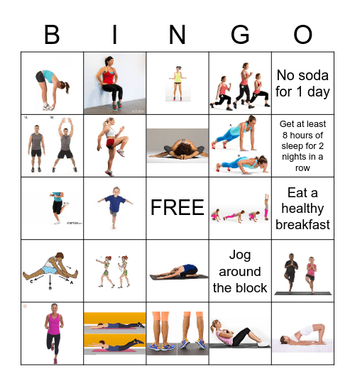 Exercise BINGO Card