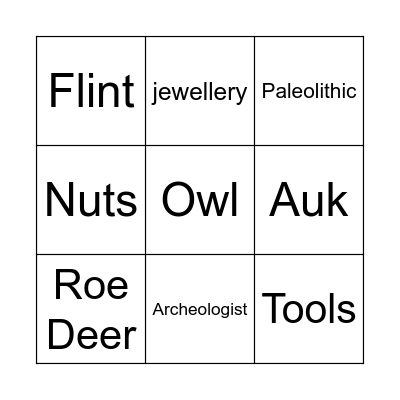 Stone Age Bingo Card