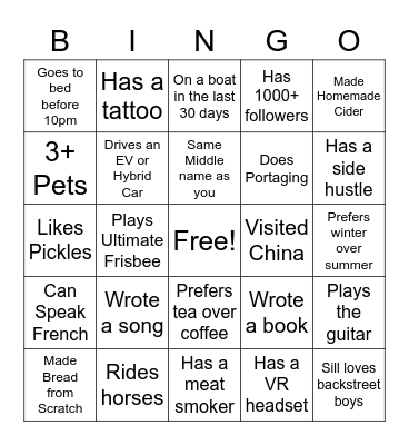 Ali Card 02 Bingo Card