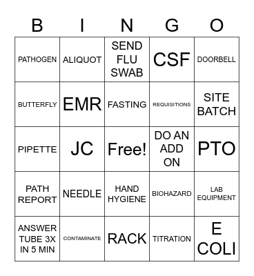 RRMC BINGO Card