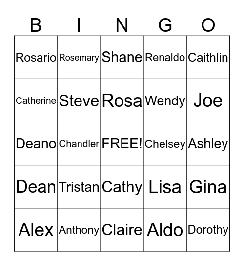 FAMILY BINGO Card