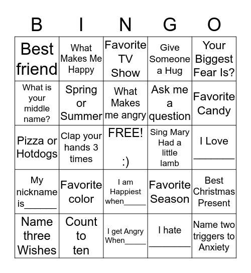 SOCIAL BINGO Card