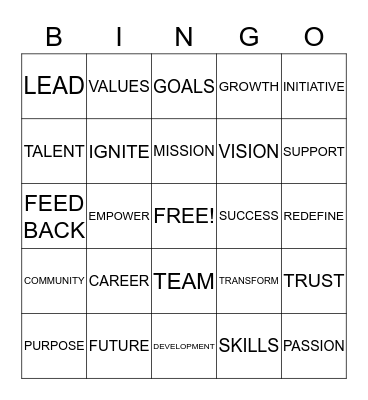 IGNITE Bingo Card