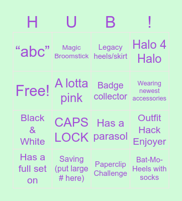 Trading Hub Bingo Card