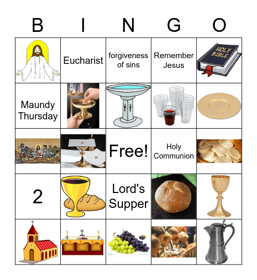 Communion Bingo Card