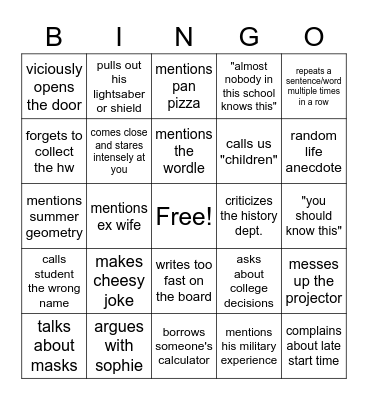 Scroll Bingo Card