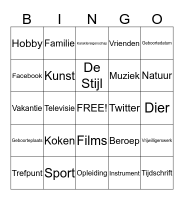 Meet & Greet Bingo Card