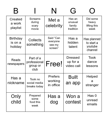 ADC FUN TIME BINGO Card