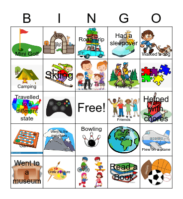 Spring Break Bingo K/1 Bingo Card