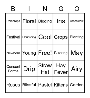 Patient Access Week Bingo Card