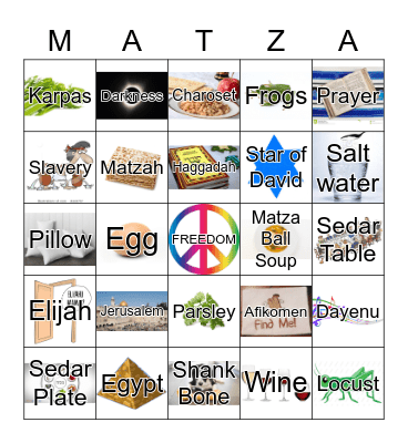 Passover Bingo Card