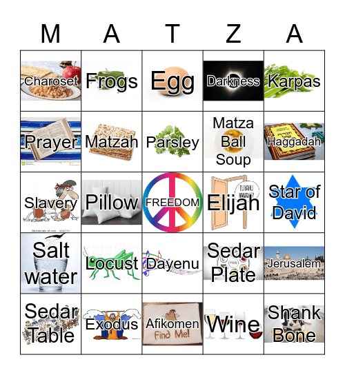 Passover Bingo Card