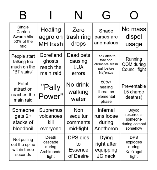 bingo Card