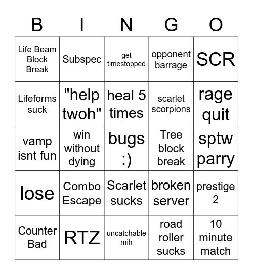 ger bingo Card