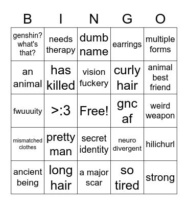 spoc Bingo Card