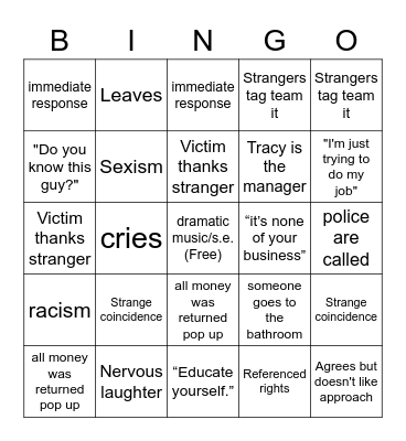 WWYD? BINGO Card