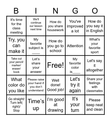 BINGO Card