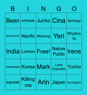 WST Bingo Card