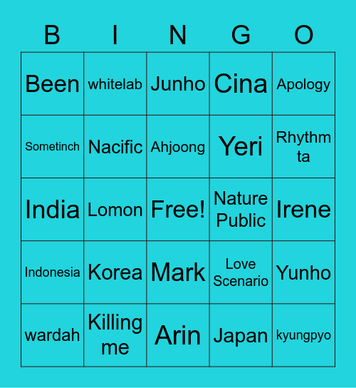 WST Bingo Card